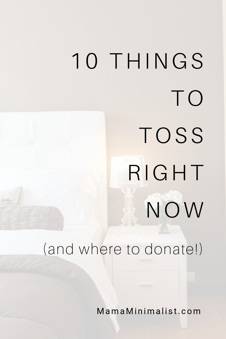 Got 10 minutes? Declutter + donate these 10 items you probably have lying around items without breaking a sweat. Reputable charities included!
