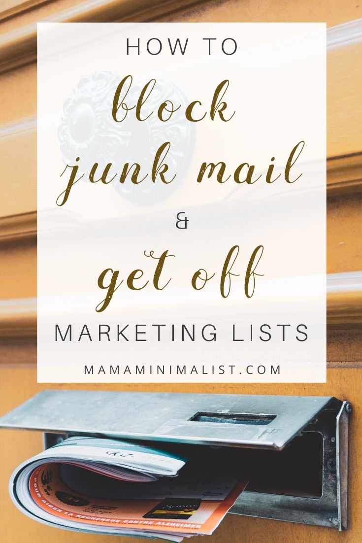 How To Block Junk Mail & Get Off Marketing Lists - Sustainable Minimalists