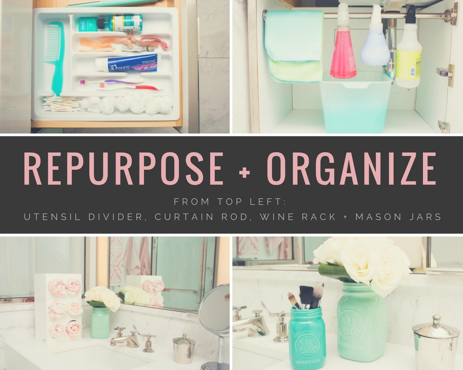 How to organize your bathroom once and for all by first responsibly decluttering before setting up organization systems (from items you already have!) for the long haul.