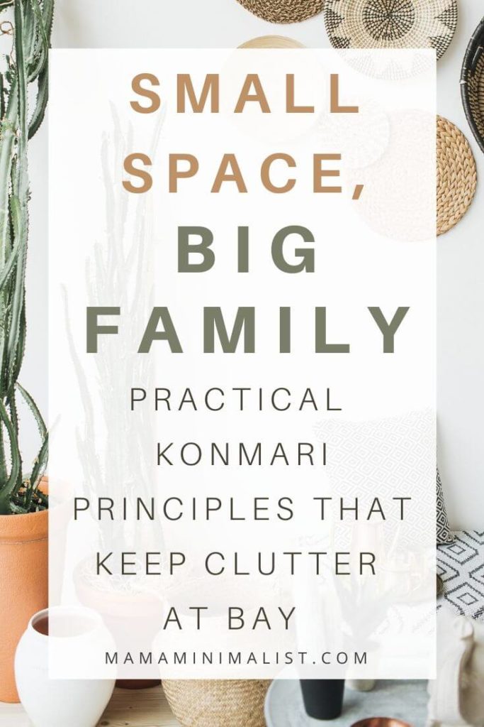 Quarantined in a small space with a big family? Inside: practical tidying tips for quarantine and always, including reasons why picking up at the end of the day is an act of self-respect, how to determine the best spaces for working and homeschooling at home, and why it's *super* important to maintain our sparks when quarantined in sweatpants.