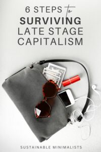 Does it sometimes feel as though the passive act of being alive is too expensive and too difficult? You're not alone: Scholars argue that late stage capitalism is what happens when everything is commodified. Existing feels unnecessarily hard, too. On this episode of the Sustainable Minimalists podcast: exactly how to survive and thrive amid late stage capitalism in 6 steps.